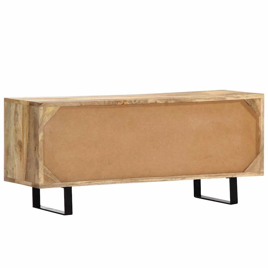Brown Solid Mango Wood TV Cabinet for Storage Needs