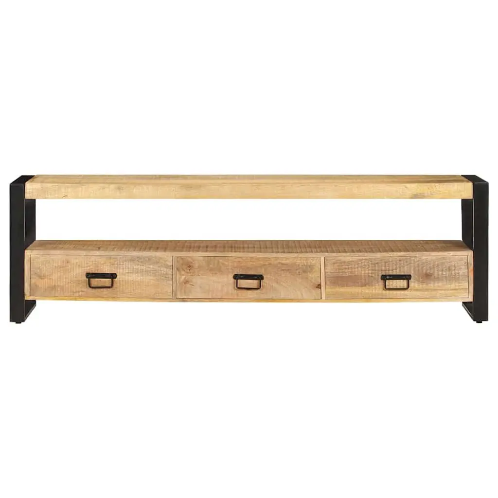 Rustic Lowboard TV Cabinet Solid Wood Storage 150x30x45 cm Brown
