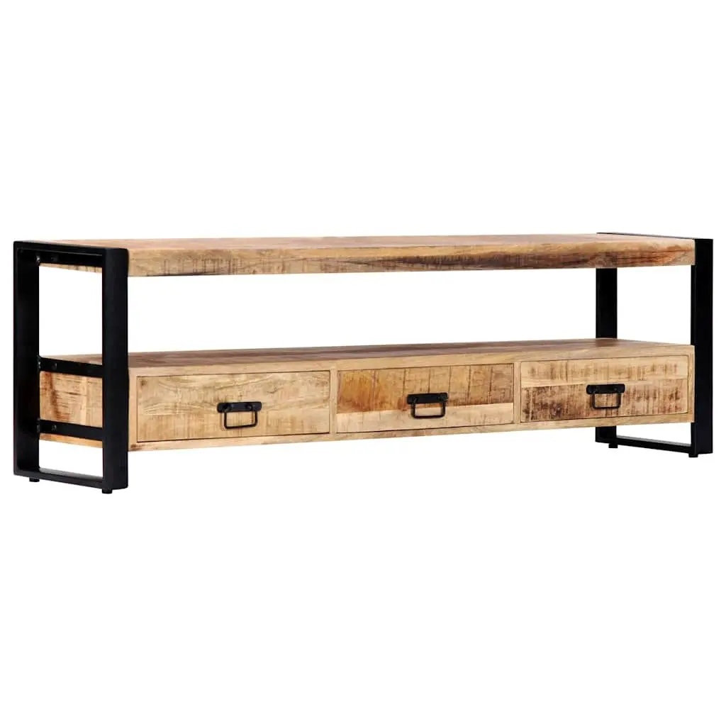 Rustic Lowboard TV Cabinet Solid Wood Storage 150x30x45 cm Brown