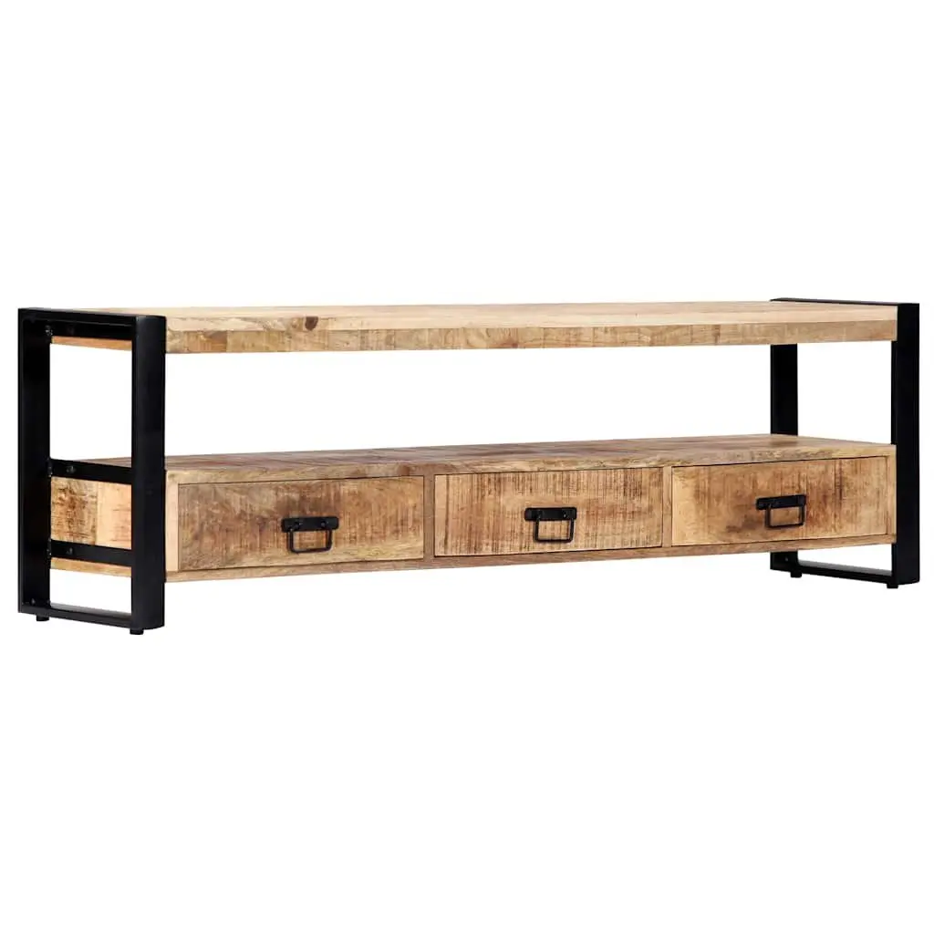 Rustic Lowboard TV Cabinet Solid Wood Storage 150x30x45 cm Brown