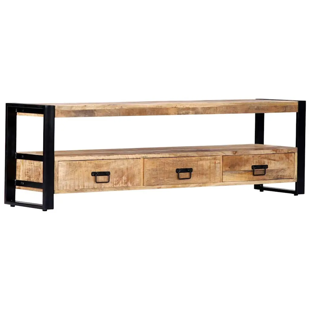 Rustic Lowboard TV Cabinet Solid Wood Storage 150x30x45 cm Brown