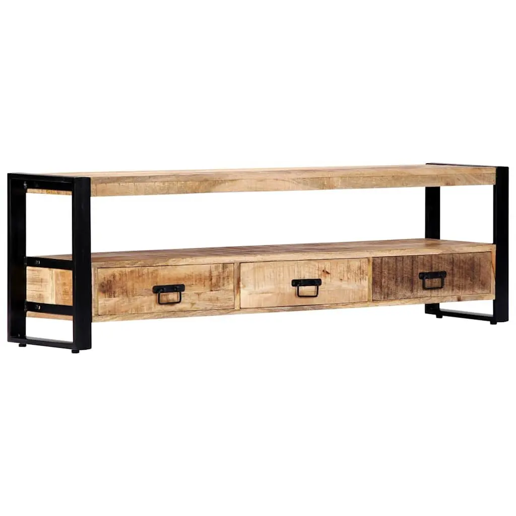 Rustic Lowboard TV Cabinet Solid Wood Storage 150x30x45 cm Brown