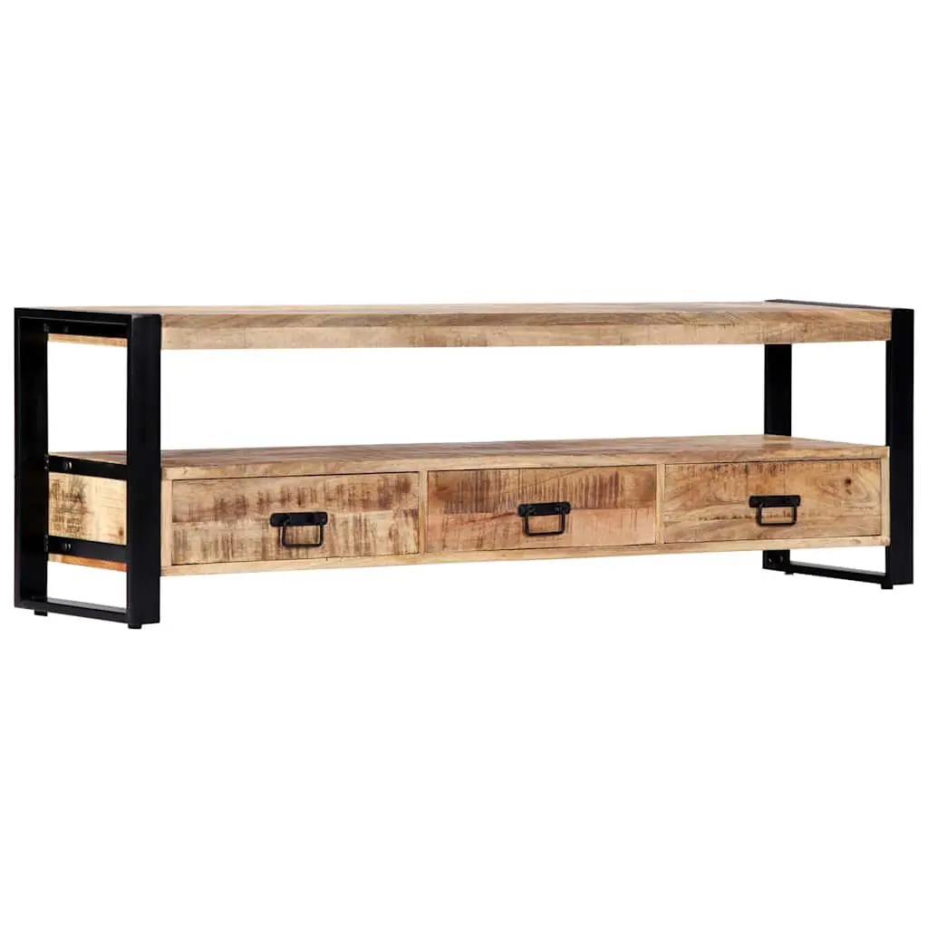 Rustic Lowboard TV Cabinet Solid Wood Storage 150x30x45 cm Brown