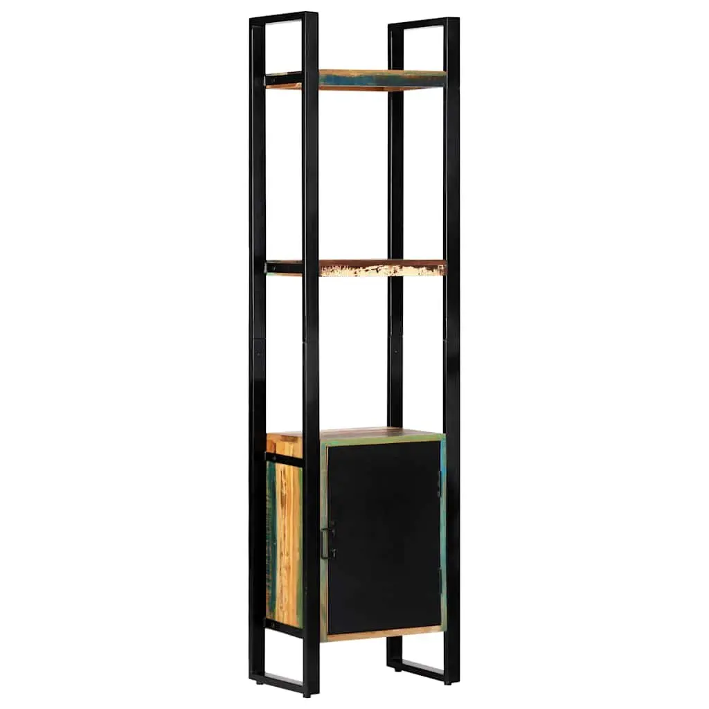Reclaimed Wood Bookshelf 45x30x171 cm Storage Cabinet with Shelves Display