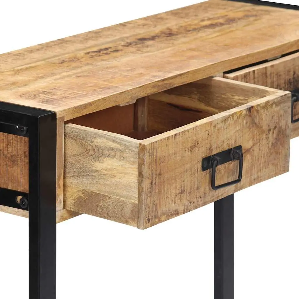 Console Table 90x30x75 cm Solid Mango Wood Hall Entry Accent Furniture Brown