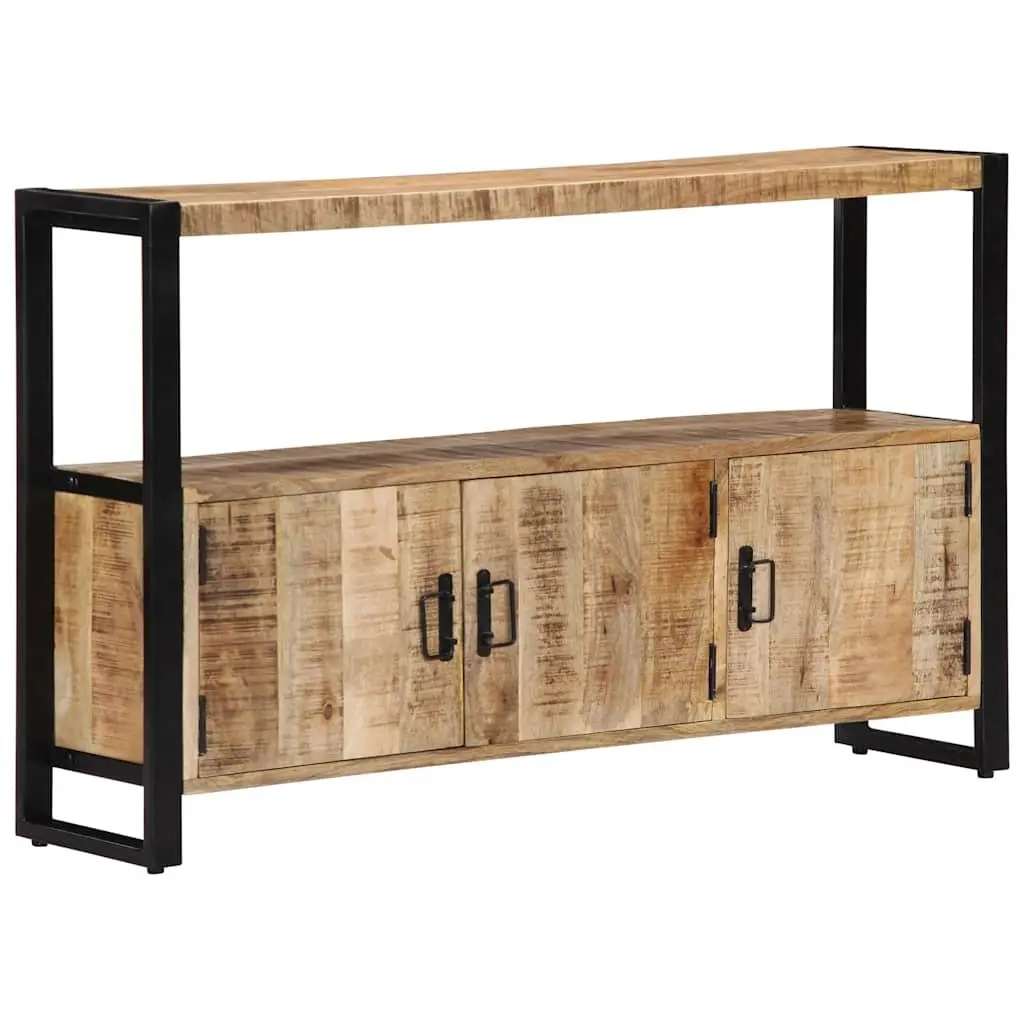 Side Cabinet 120x30x75 cm Solid Mango Wood Brown Sideboard Storage Furniture