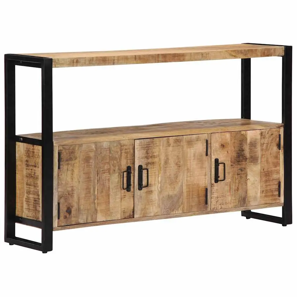 Side Cabinet 120x30x75 cm Solid Mango Wood Brown Sideboard Storage Furniture
