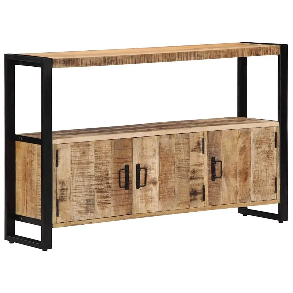 Side Cabinet 120x30x75 cm Solid Mango Wood Brown Sideboard Storage Furniture