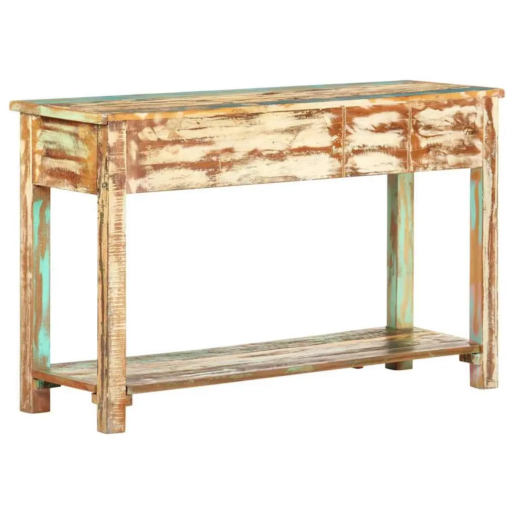 End Table Console Cabinet Solid Reclaimed Wood 120x40x75cm Multicolour