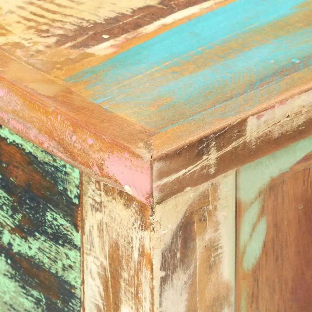 End Table Console Cabinet Solid Reclaimed Wood 120x40x75cm Multicolour