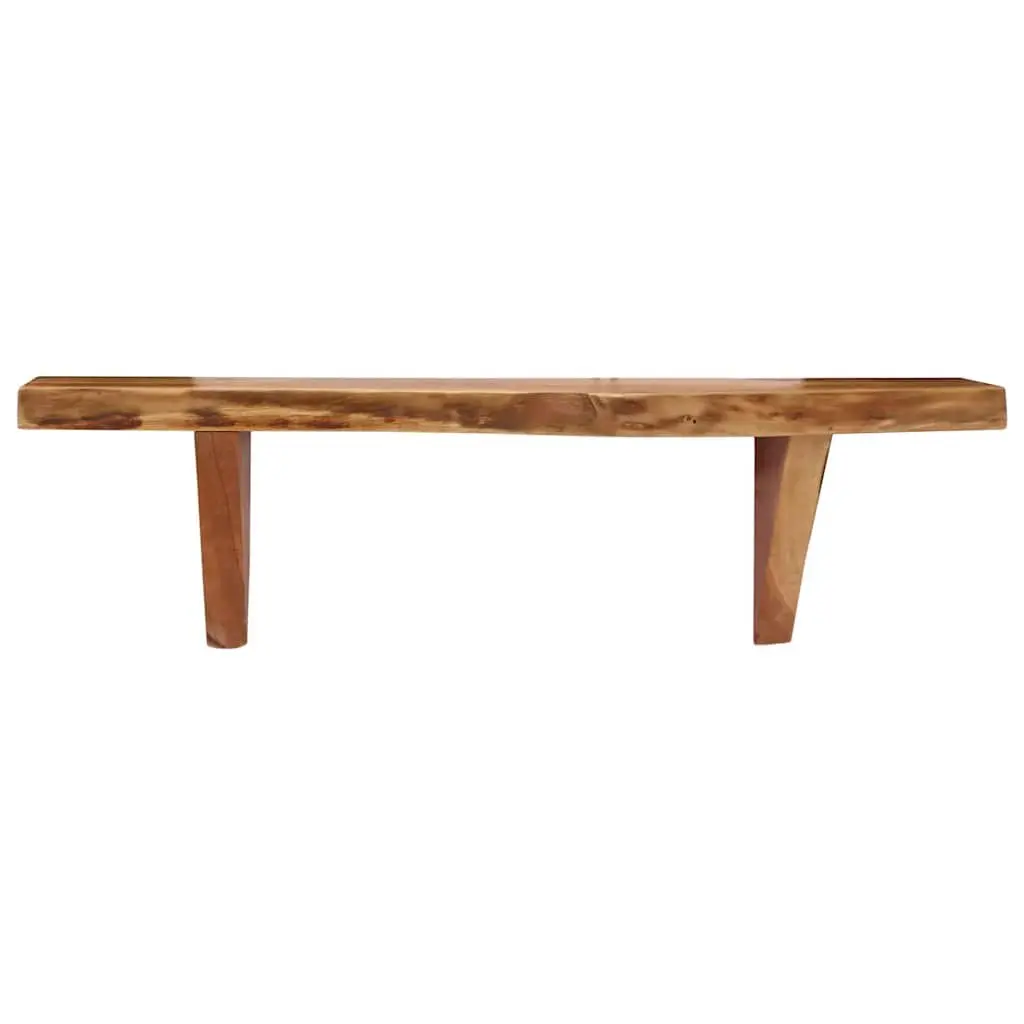 Wall Shelves Storage Display 60x20x18 cm Solid Acacia Wood Brown Rustic 2 Piece