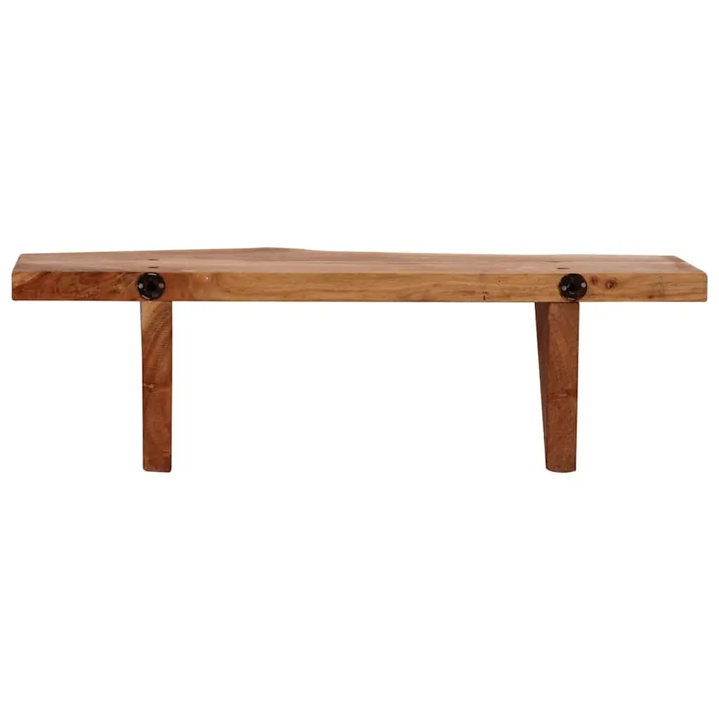 Wall Shelves Storage Display 60x20x18 cm Solid Acacia Wood Brown Rustic 2 Piece