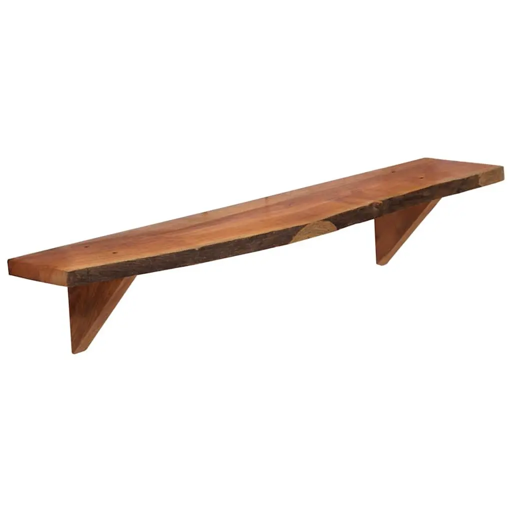 Wall Shelves Storage Display 90x20x18 cm Solid Acacia Wood Brown Rustic 2 Piece