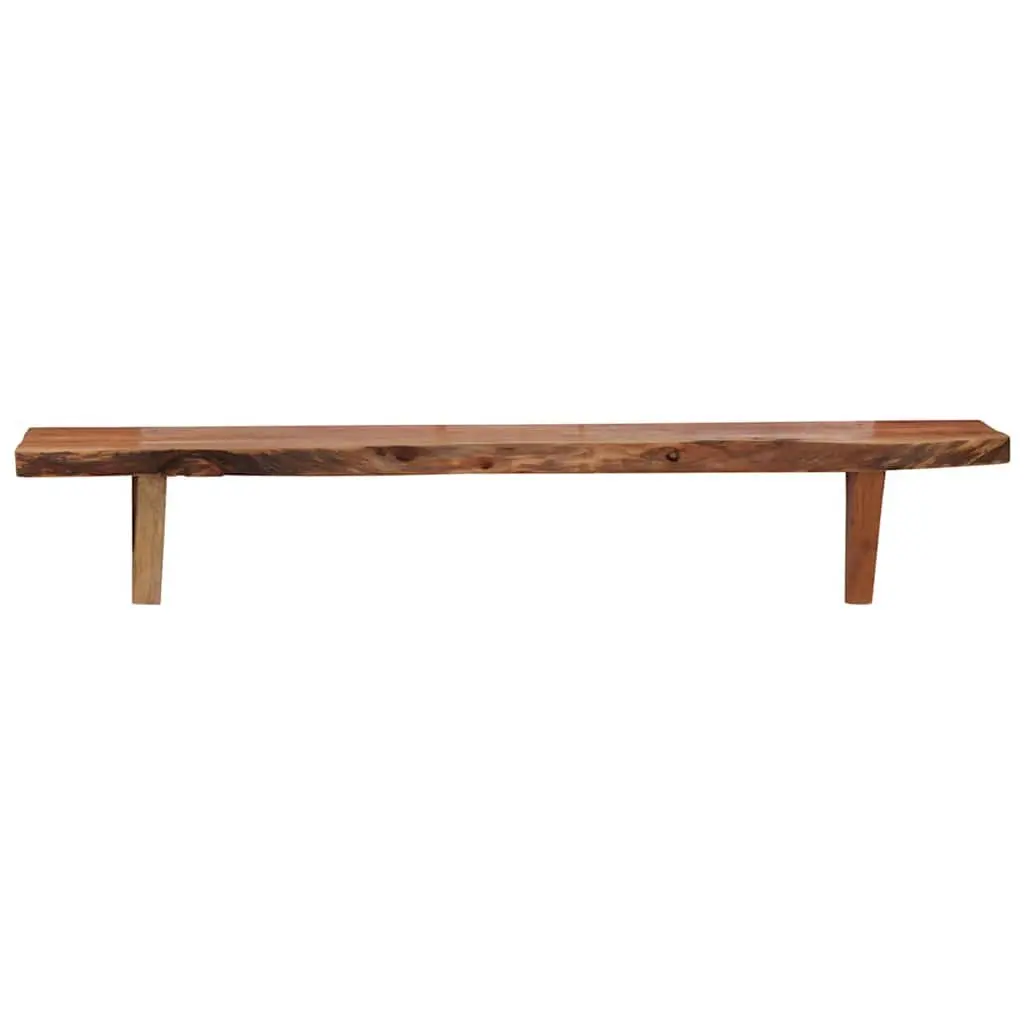 Wall Shelves Storage Display 90x20x18 cm Solid Acacia Wood Brown Rustic 2 Piece