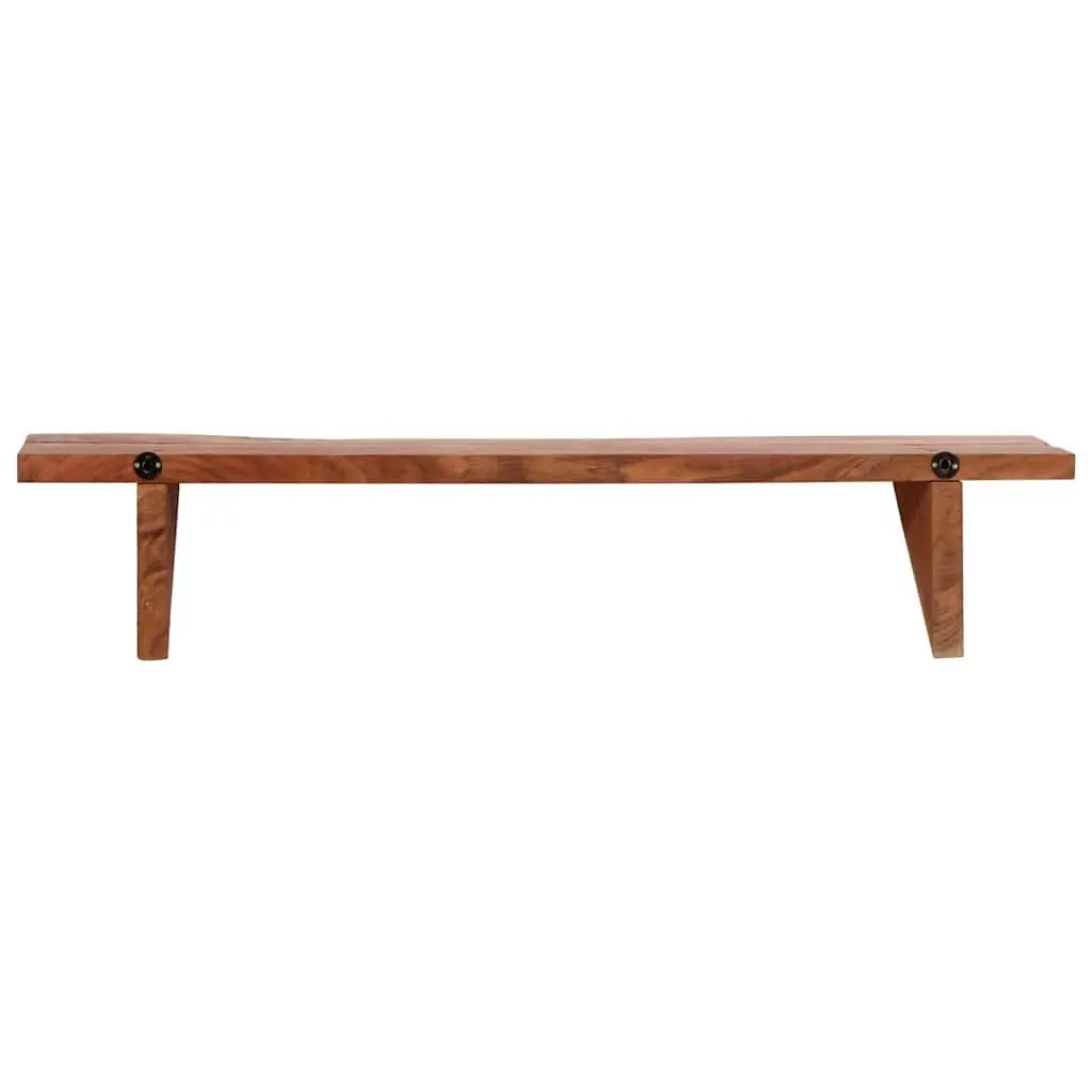 Wall Shelves Storage Display 90x20x18 cm Solid Acacia Wood Brown Rustic 2 Piece