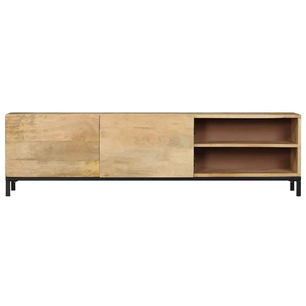TV Cabinet HiFi Storage Unit 145x30x41 cm Solid Mango Wood Brown Antique Style