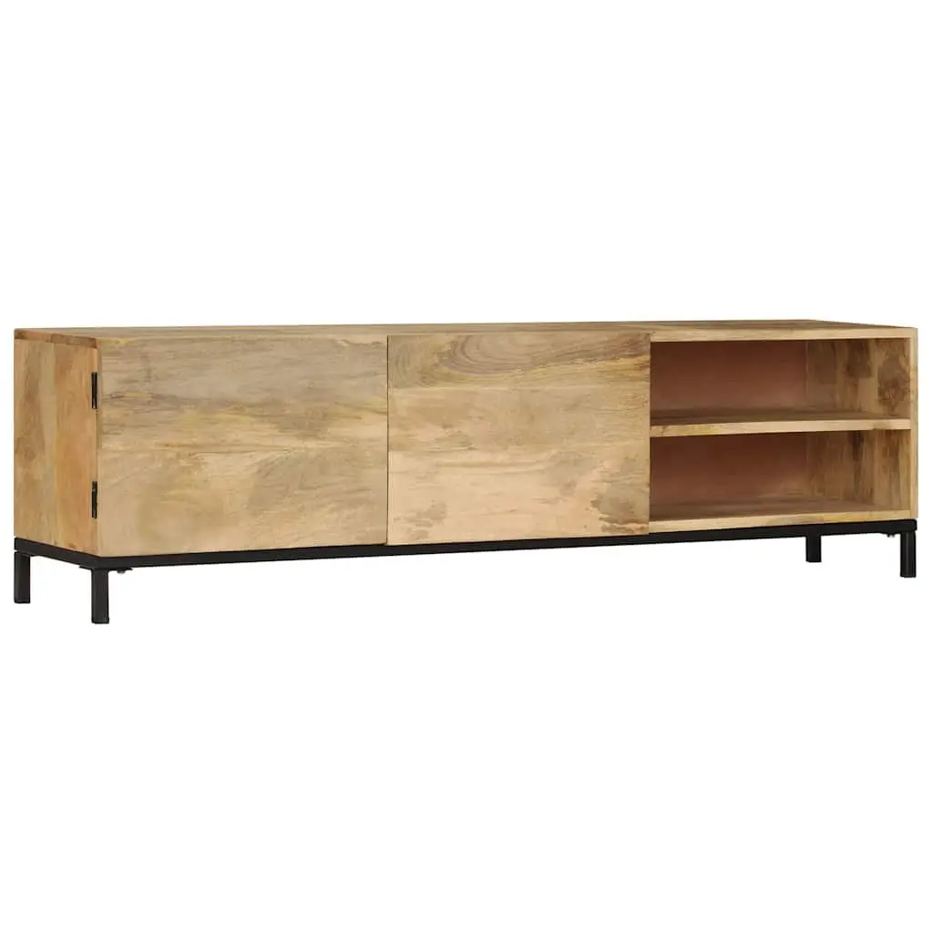 TV Cabinet HiFi Storage Unit 145x30x41 cm Solid Mango Wood Brown Antique Style