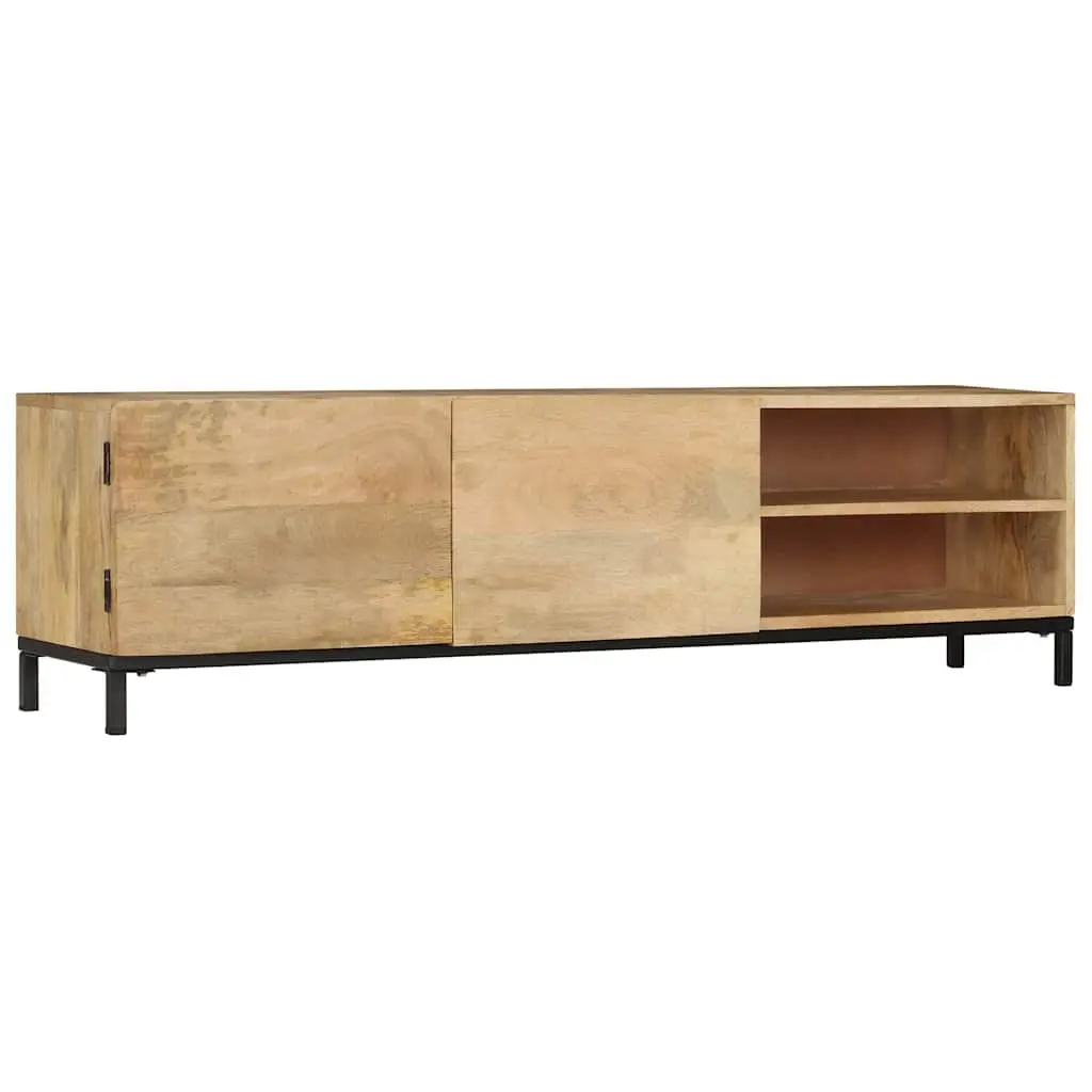 TV Cabinet HiFi Storage Unit 145x30x41 cm Solid Mango Wood Brown Antique Style