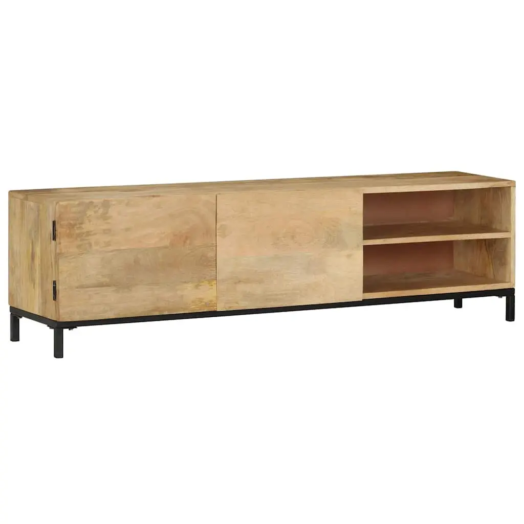 TV Cabinet HiFi Storage Unit 145x30x41 cm Solid Mango Wood Brown Antique Style