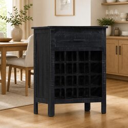 Value and Practicality in a Black Wooden Wine Rack