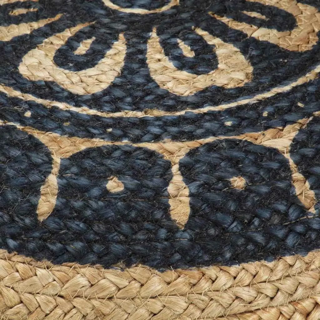 Handmade Pouffe Footstool Foot Rest 45 x 30 cm Brown Braided Jute Ottoman
