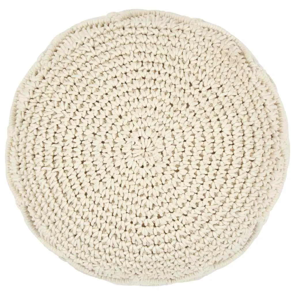 Macrame Pouf for Functionality and Elegance