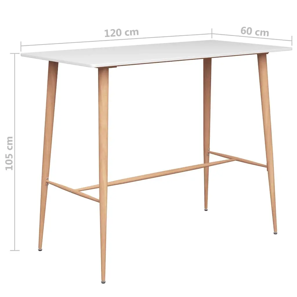 Bar Table White Kitchen Dining Counter High Top Furniture Home Decor