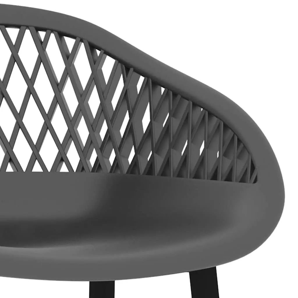 Bar Stools Set of 4 Grey Mesh Seat Backrest Counter Kitchen Pub Chairs