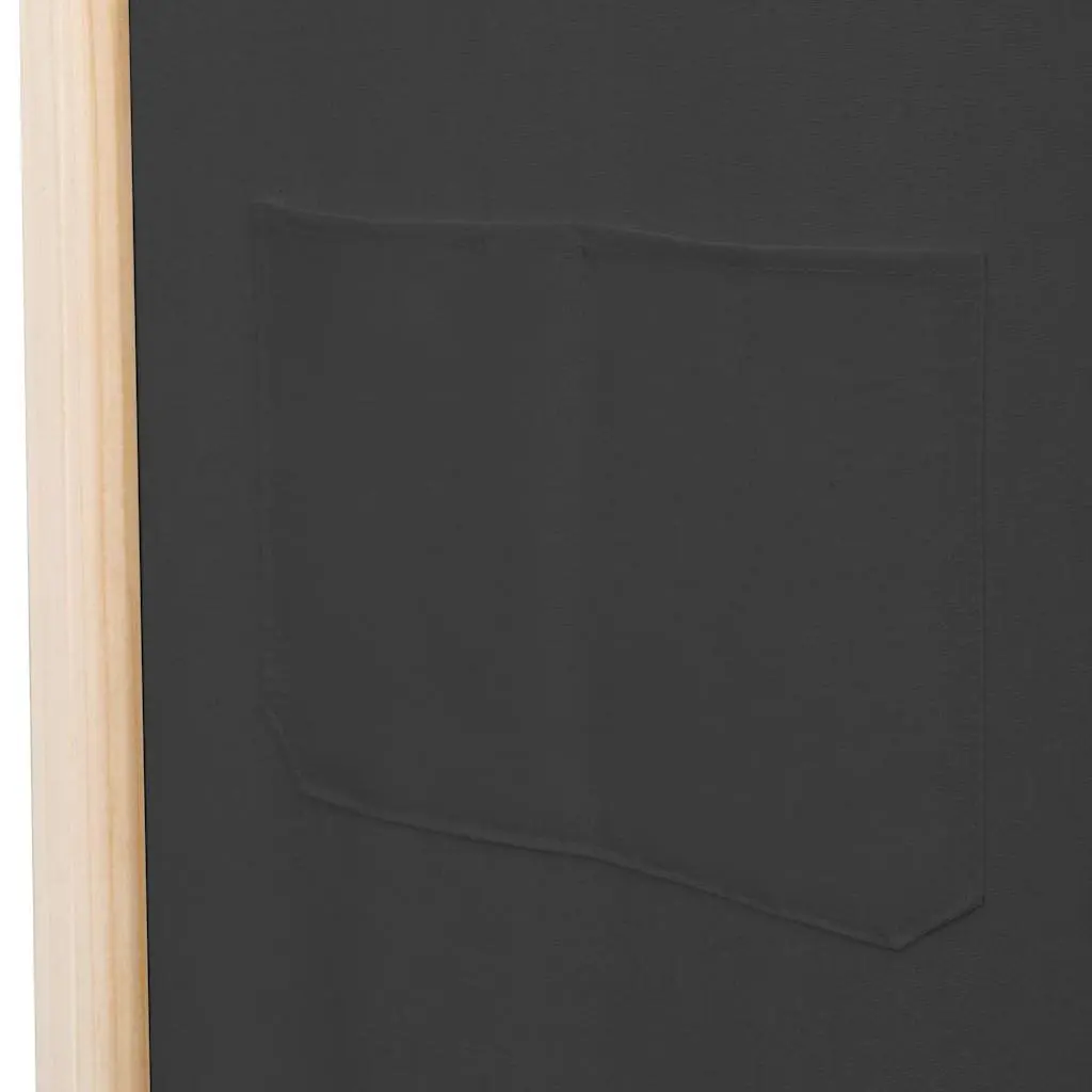 6-Panel Room Divider Privacy Screen Folding Freestanding Grey