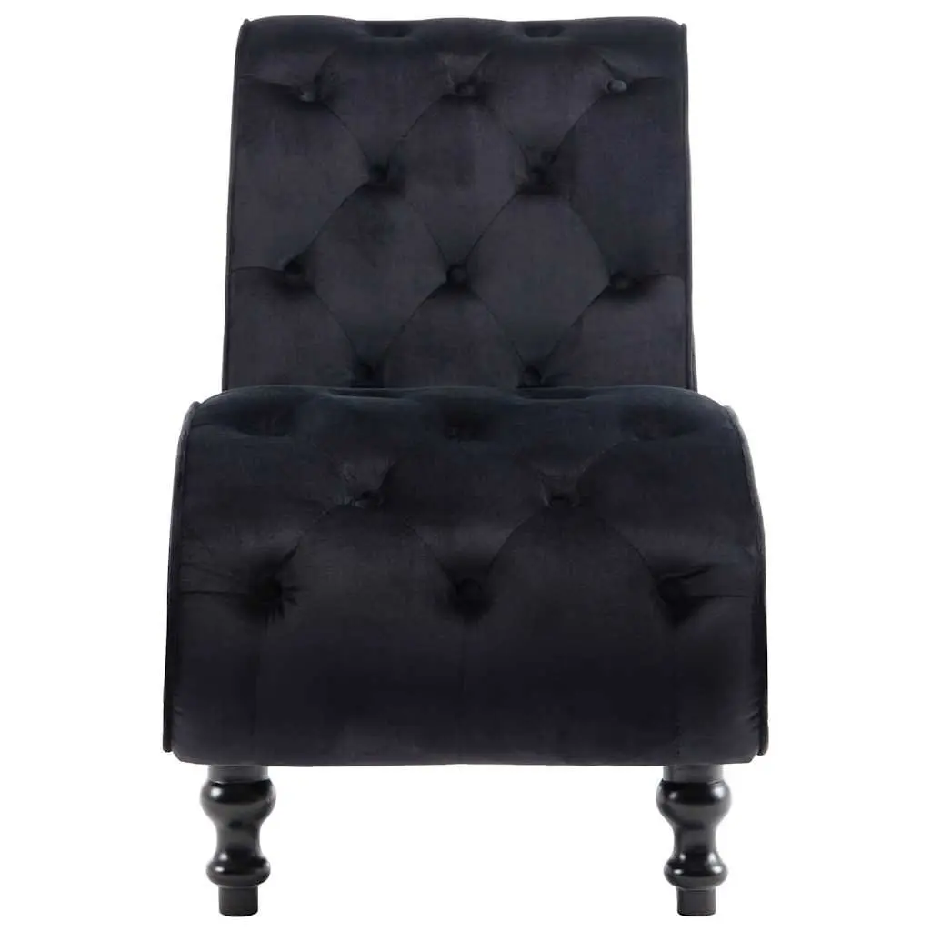 Black Velvet Chaise Lounge