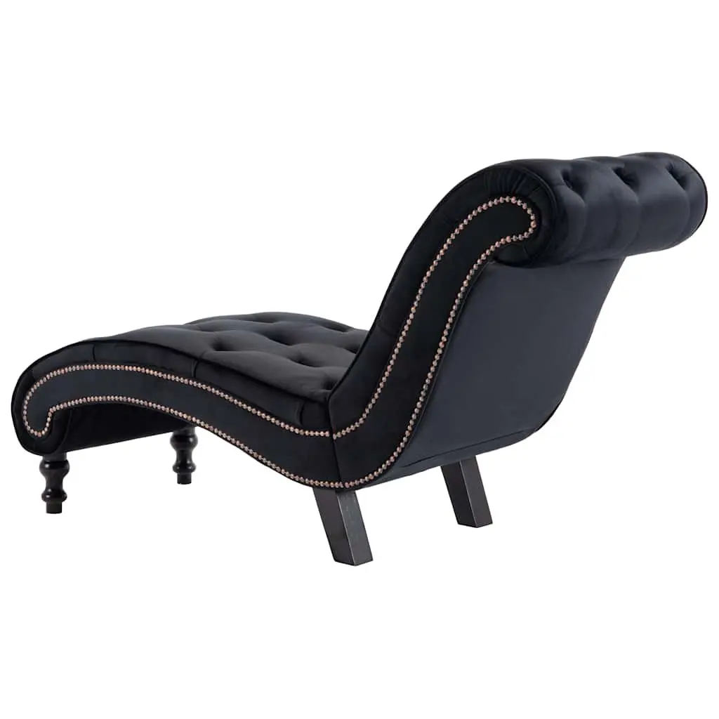 Black Velvet Chaise Lounge