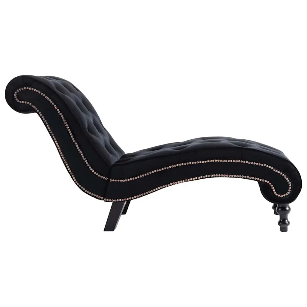 Black Velvet Chaise Lounge