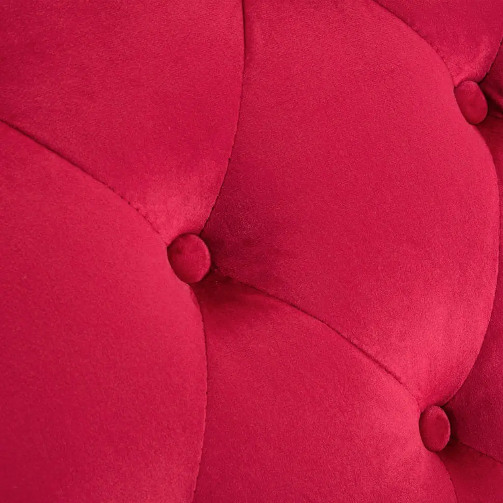 Chaise Lounge Red Velvet Button Tufted Accent Chair