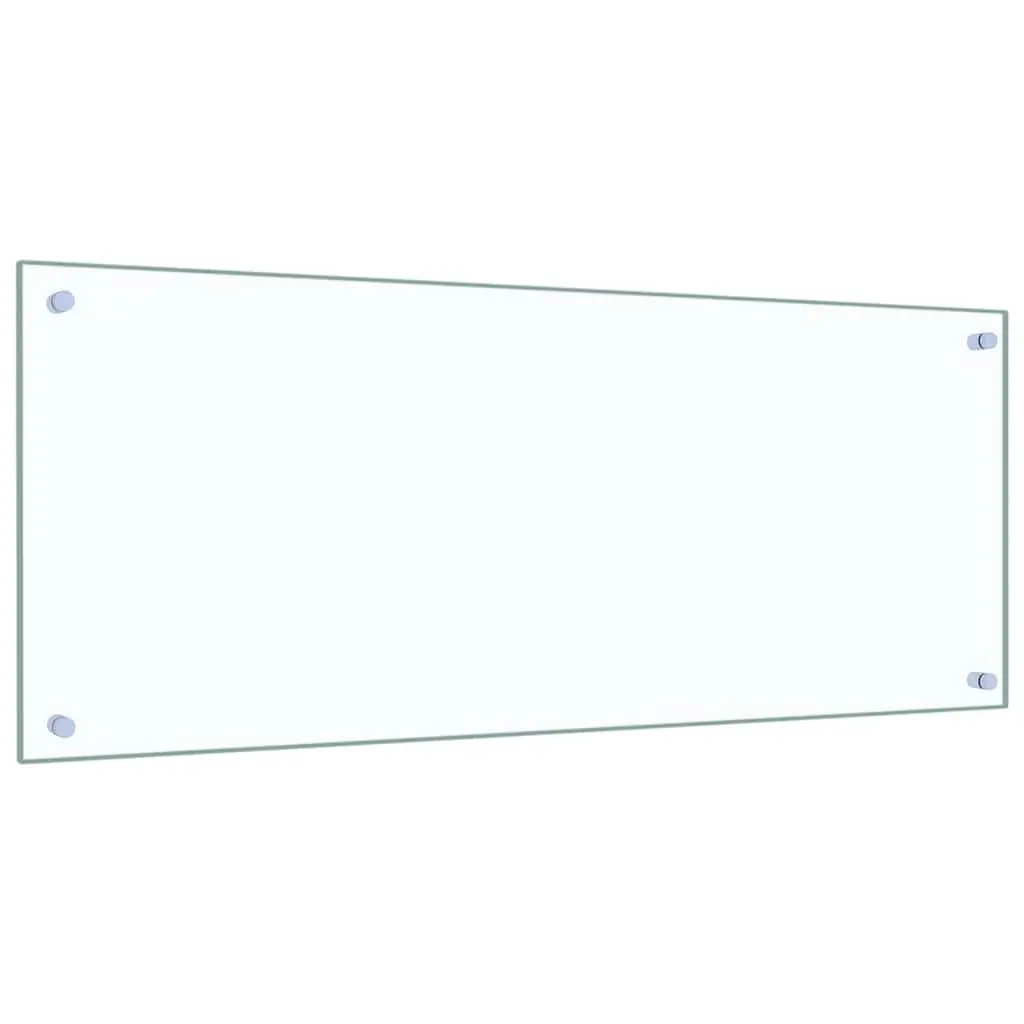 Tempered Glass Kitchen Backsplash Heat-Resistant 100x40cm Transparent