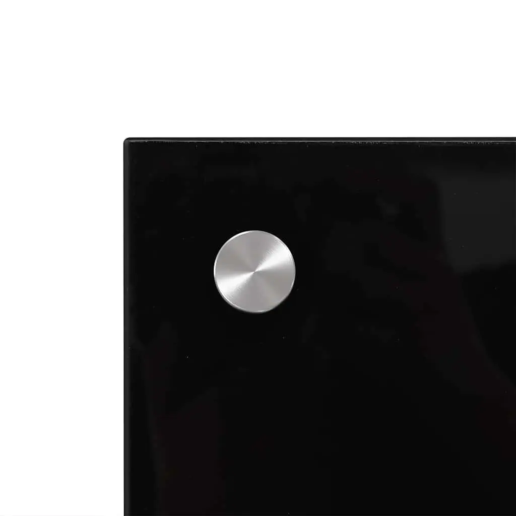 Kitchen Backsplash Tempered Glass Splash Guard 90x50 cm Black
