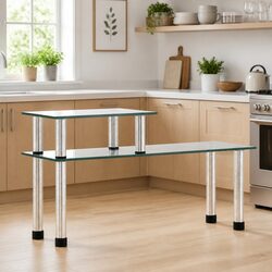 Reliable 2-Tier Kitchen Shelf with Stylish Design