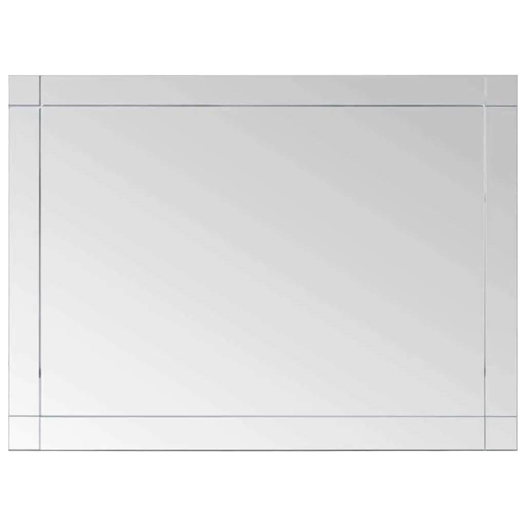 Wall Mirror 60x50 cm Silver Glass Bathroom Bedroom Home Decor Modern Design