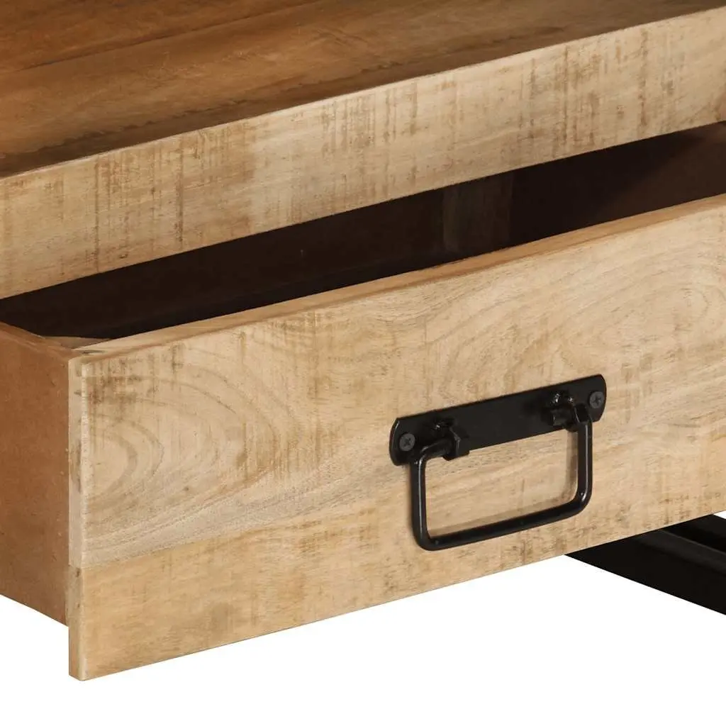Mango Wood TV Cabinet Storage Unit with Drawers 100cm x 30cm x 45cm Brown