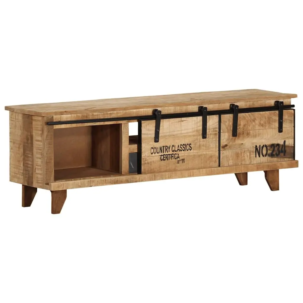TV Cabinet 120x30x40 cm Brown Solid Mango Wood Storage Unit Lowboard