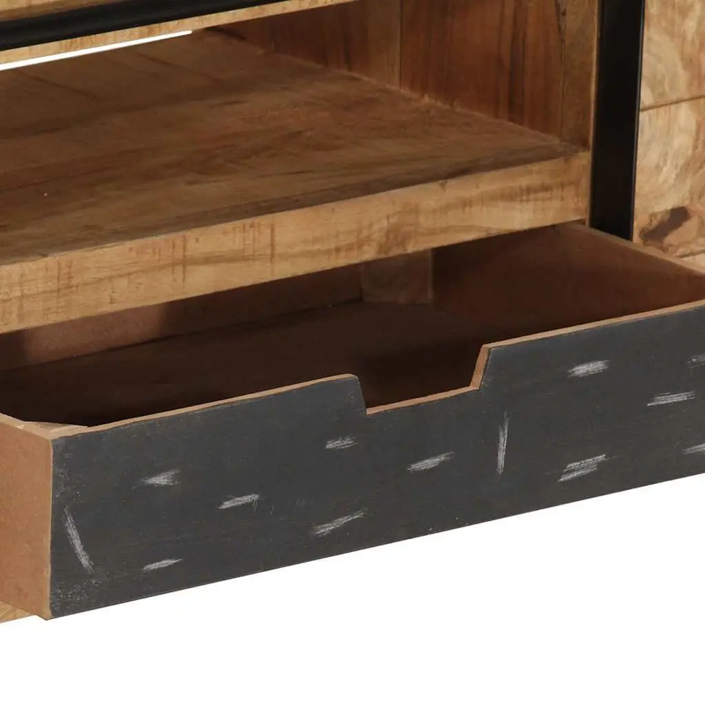TV Cabinet 120x30x40 cm Brown Solid Mango Wood Storage Unit Lowboard