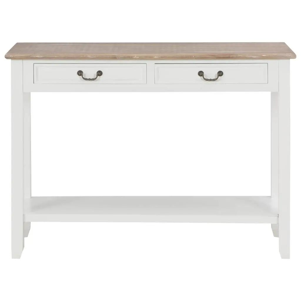 Console Table Entryway Accent Furniture 110x35x80 cm White with Drawers Shelf