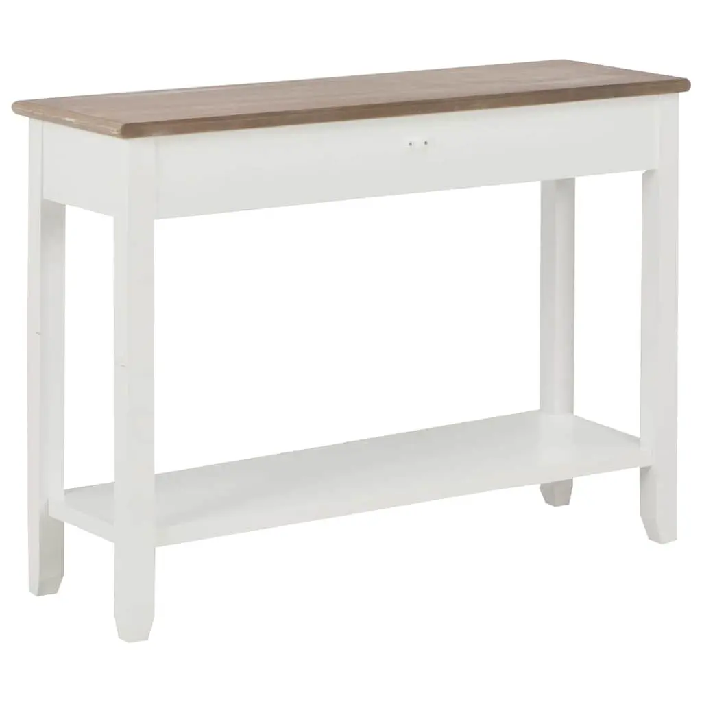 Console Table Entryway Accent Furniture 110x35x80 cm White with Drawers Shelf