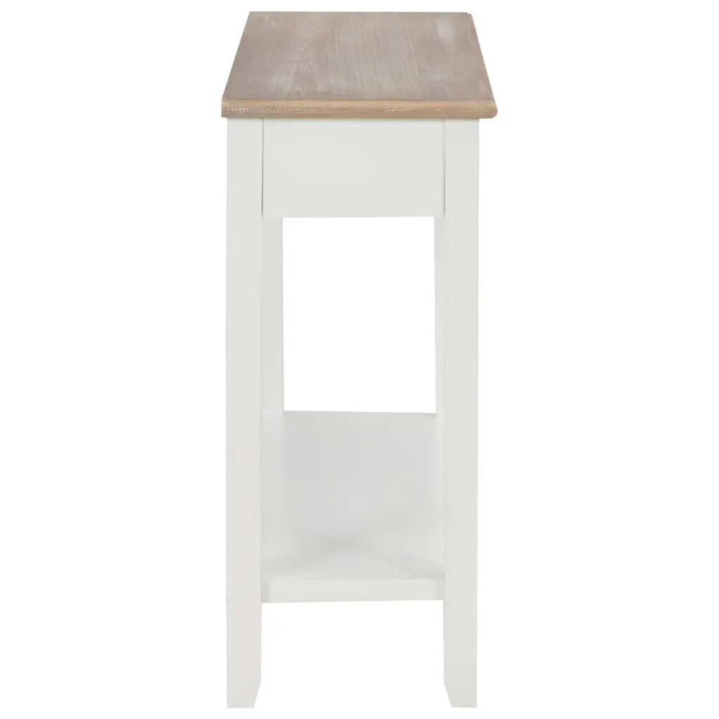 Console Table Entryway Accent Furniture 110x35x80 cm White with Drawers Shelf