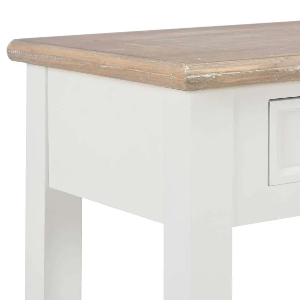 Console Table Entryway Accent Furniture 110x35x80 cm White with Drawers Shelf