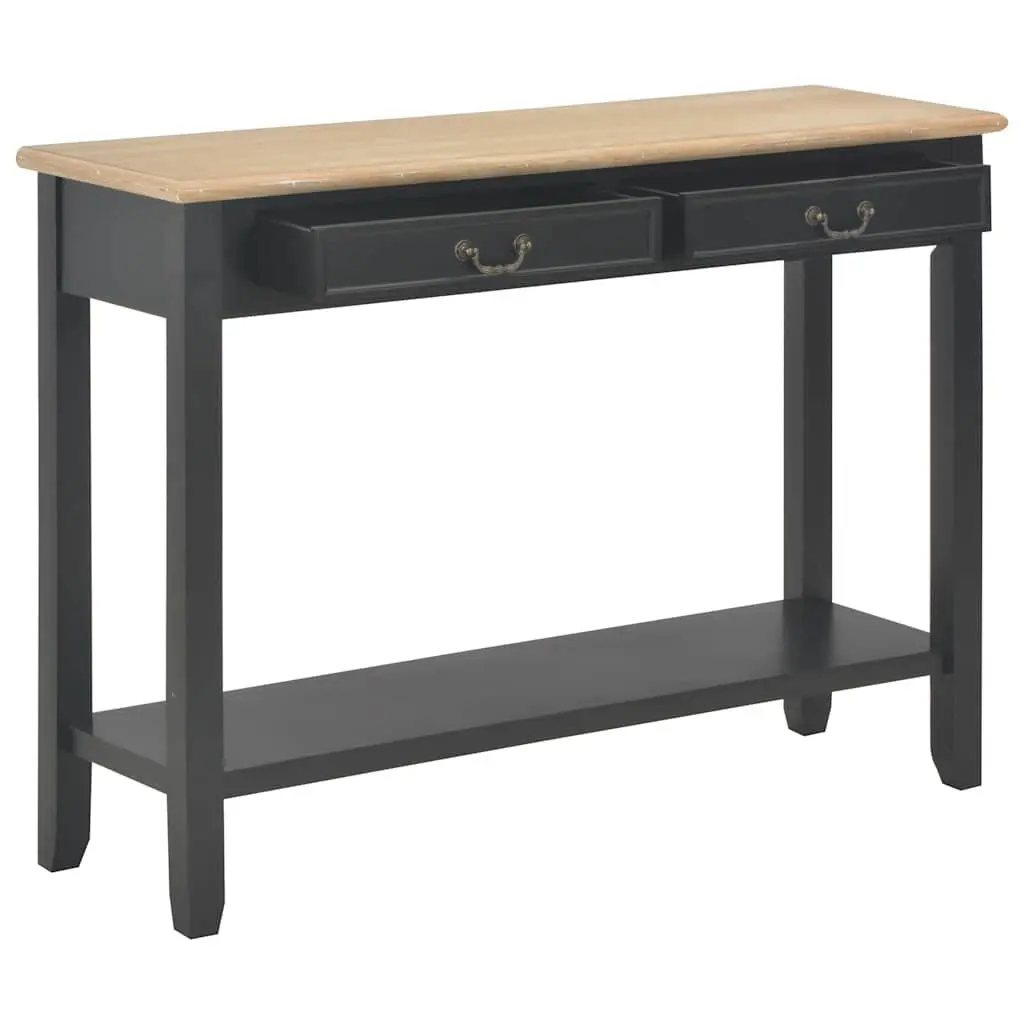 Black Console Table with Storage Options