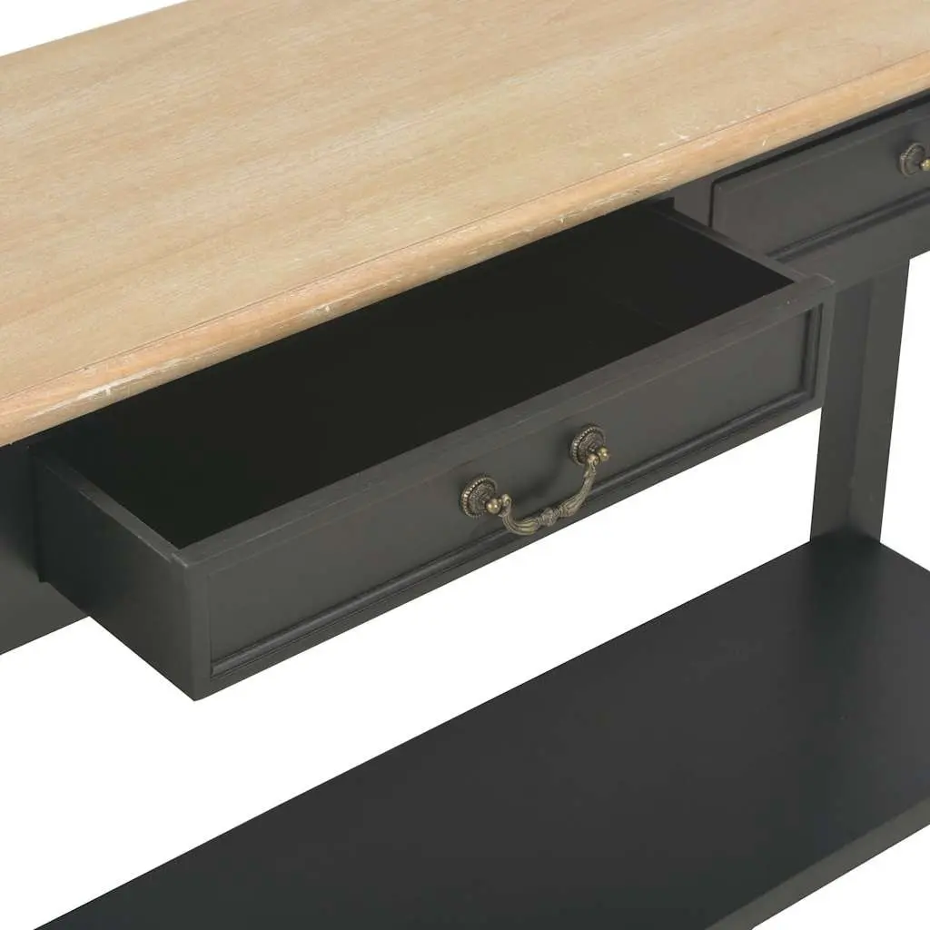 Black Console Table with Storage Options