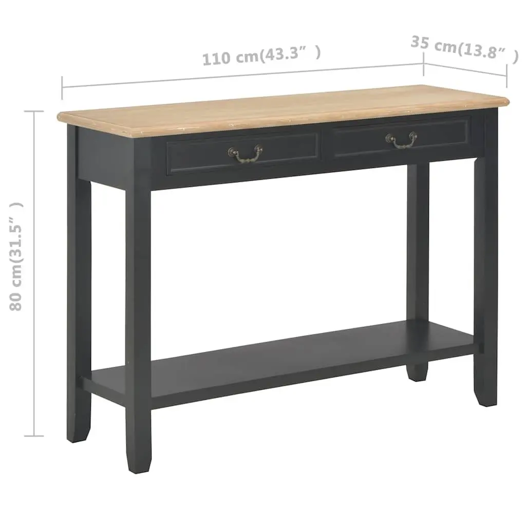 Black Console Table with Storage Options