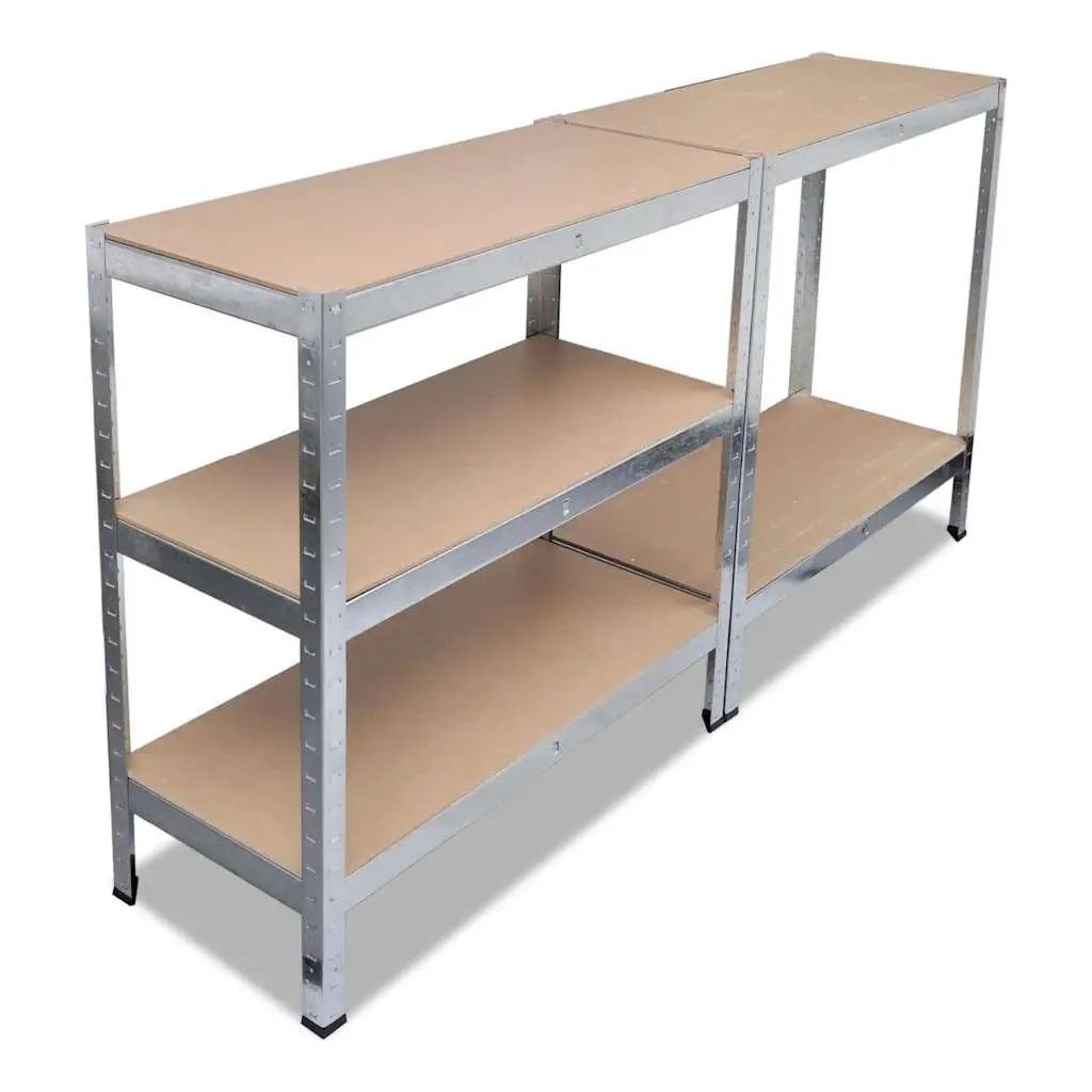 Storage Rack Shelf Unit Organization System 5 Piece Set Brown