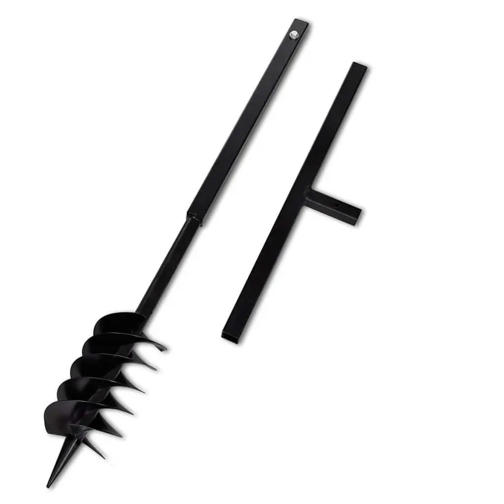 Ground Drill Auger 120mm Soil Digging Tool with 9m Handle Extension Tubes Steel
