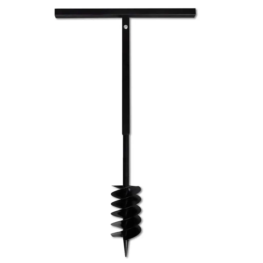 Ground Drill Auger 120mm Soil Digging Tool with 9m Handle Extension Tubes Steel